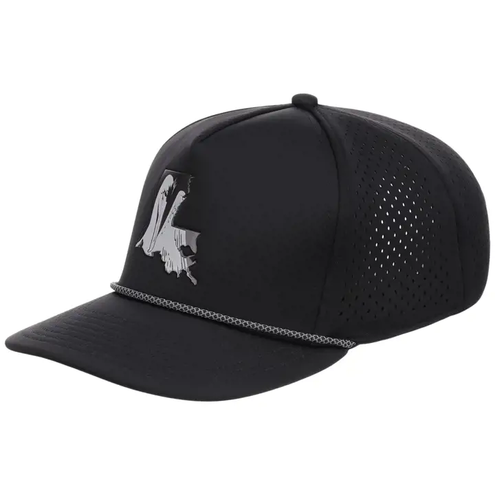 Casquette technique 5 panneaux réfléchissante Louisiana avec cordon BLK