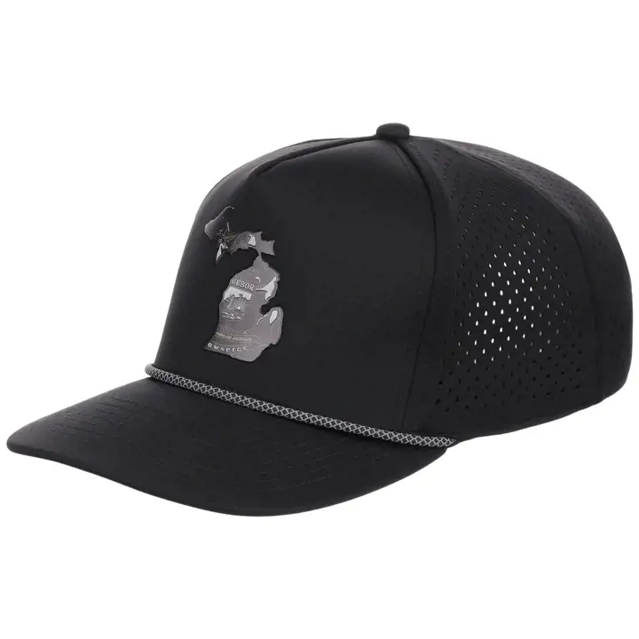 Casquette technique Michigan Reflective 5 pans avec cordelette noire