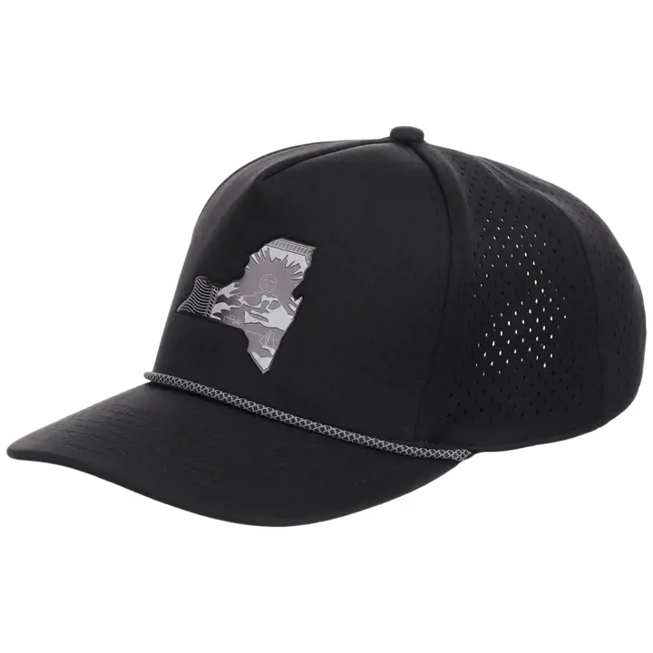 Casquette technique à 5 pans réfléchissante New York avec corde BLK