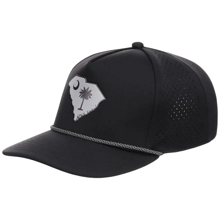Casquette technique 5 panneaux réfléchissante South Carolina avec corde BLK
