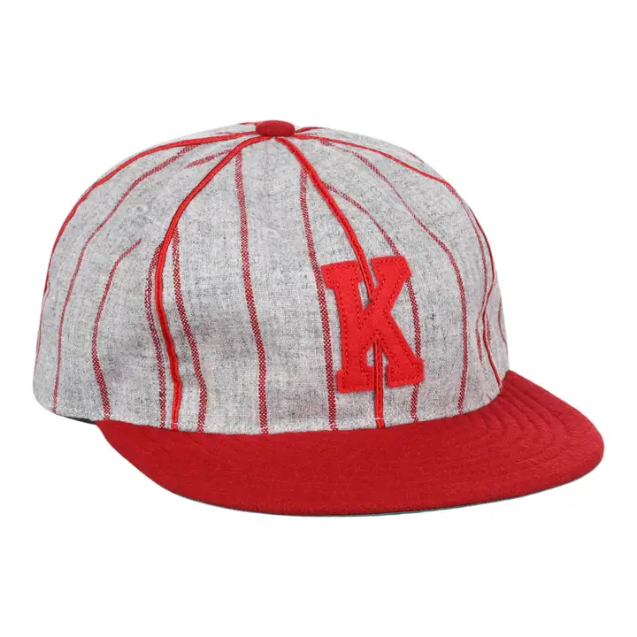 Casquette de baseball vintage en laine Knoxville Giants rayée/rouge