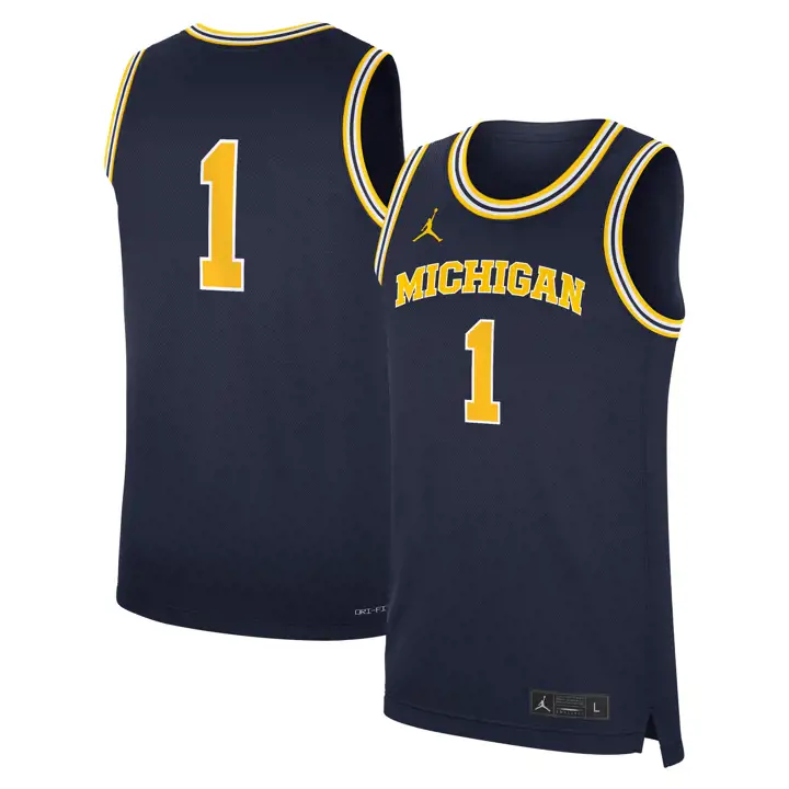 Maillot de basketball réplique Michigan Wolverines NUMÉRO 1 HO24