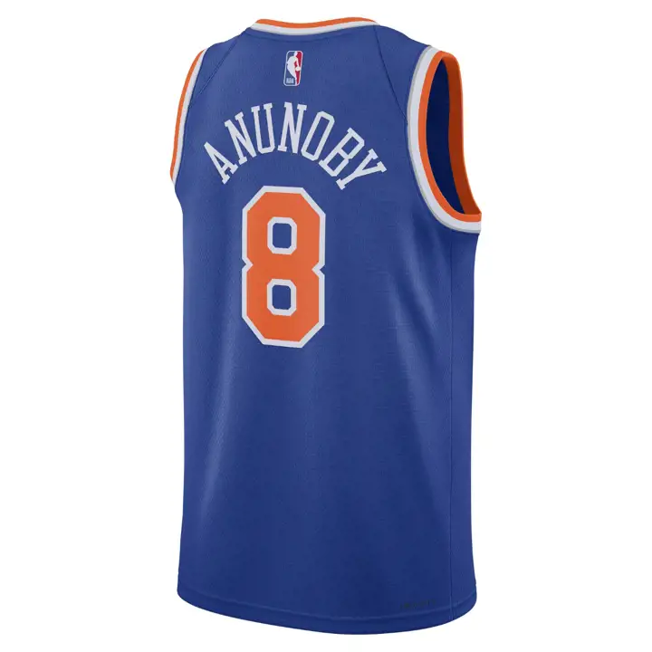 Maillot NBA New York Knicks Icon Swingman OG Aunoby BLEU