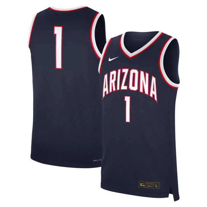 Maillot de basketball réplique NCAA Arizona Wildcats #1 bleu marine