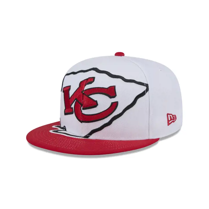 KANSAS CITY CHIEFS NFL Casquette oversize à bouton-pression BLANC/ROUGE
