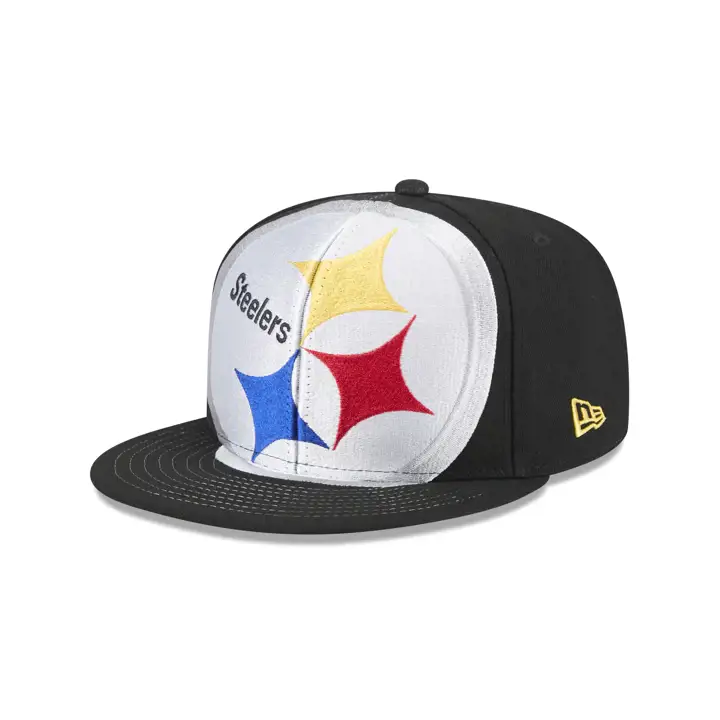 PITTSBURGH STEELERS NFL Casquette oversize noire à bouton-pression