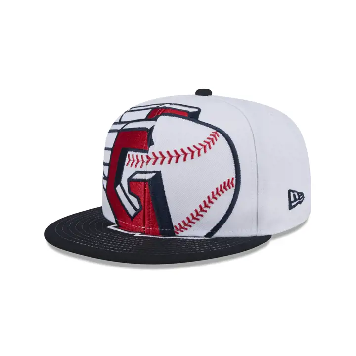 CLEVELAND GUARDIANS MLB Casquette oversize à bouton-pression BLANC/BLEU MARINE/VERT