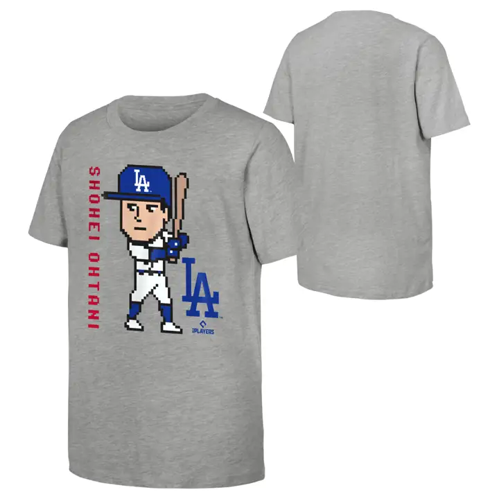 T-shirt enfant MLB DODGERS Pixel Player Shohei Ohtani gris