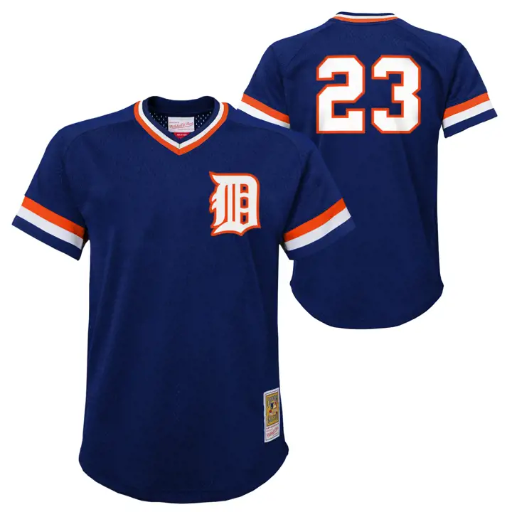 Maillot de baseball pour jeune (MLB Detroit Tigers) M&N Auth BP Mesh Kirk Gibson