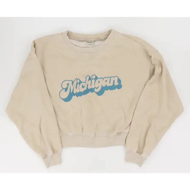 MICHIGAN Crop court incliné style vintage TAN