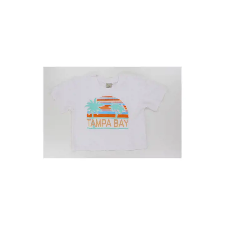 T-shirt court Scenic Road délavé aux minéraux Tampa Bay BLANC