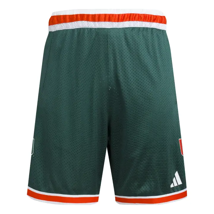 Short de basket-ball réplique Miami Hurricanes NCAA Swingman vert