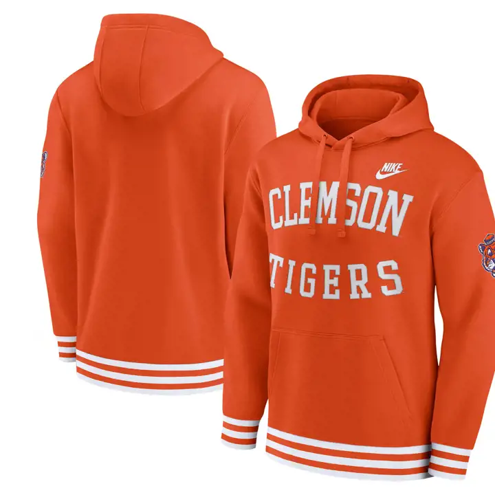 Clemson Tigers HO24 RÉTRO CÔTELÉ CAPUCHE org