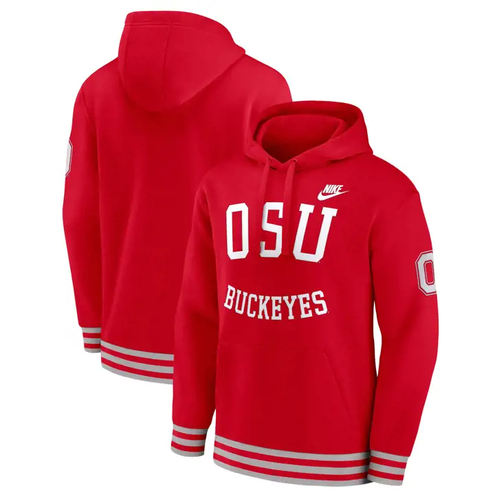 Ohio State Buckeyes HO24 RETRO RIB HOOD rouge