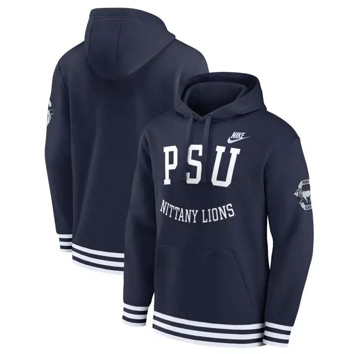 Penn State Nittany Lions HO24 SWEAT À CAPUCHE CÔTELÉ RÉTRO marine