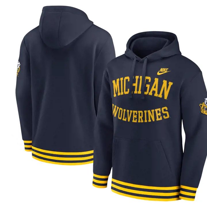 Michigan Wolverines HO24 RETRO RIB HOOD bleu marine