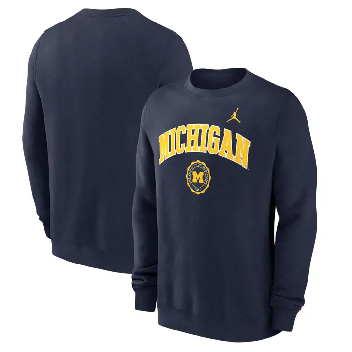 Michigan Wolverines HO24 COL RAS DU COU DRI FIT marine