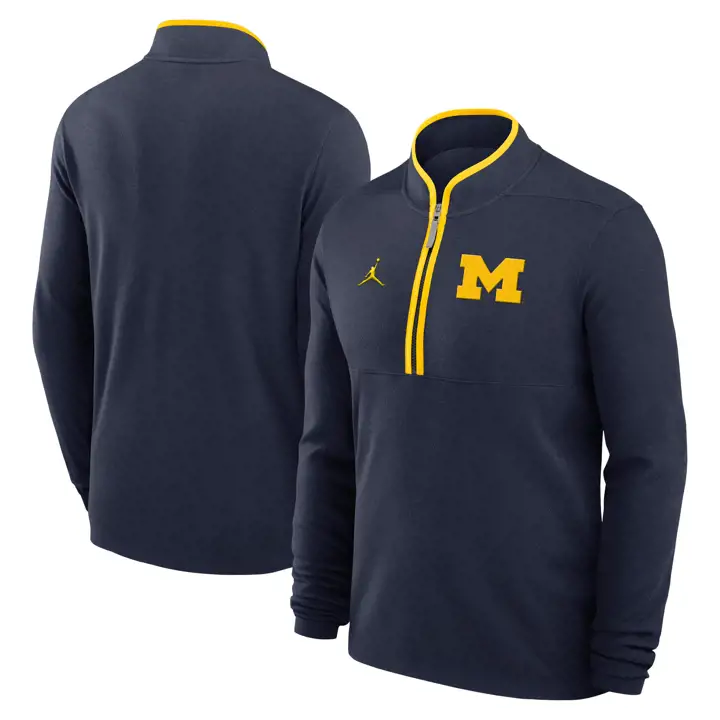 Michigan Wolverines HO24 VICTORY HALF ZIP marine