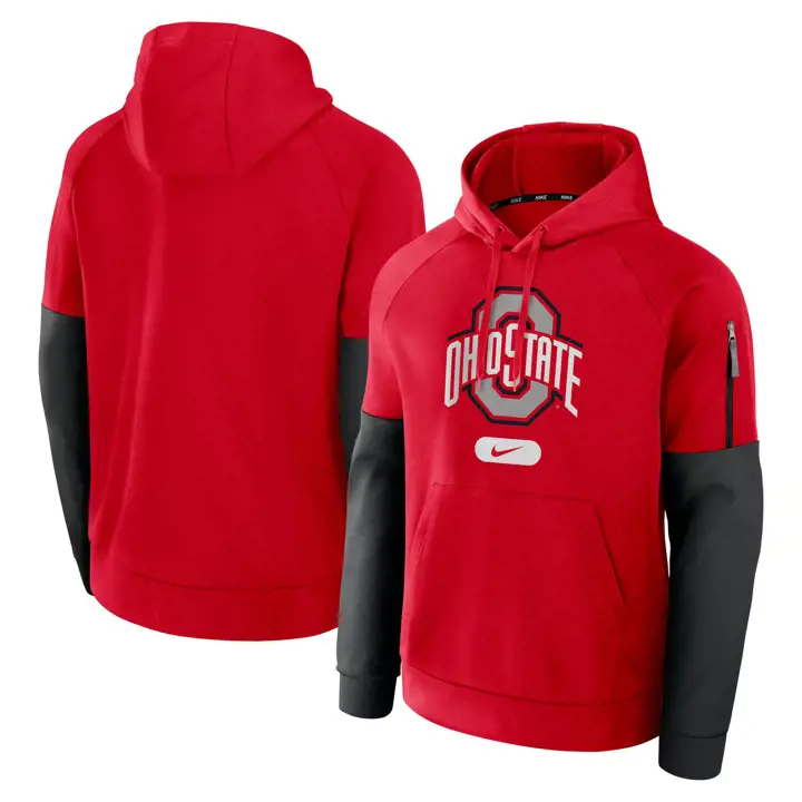 Ohio State Buckeyes HO24 COLORBLOCK HOOD rouge