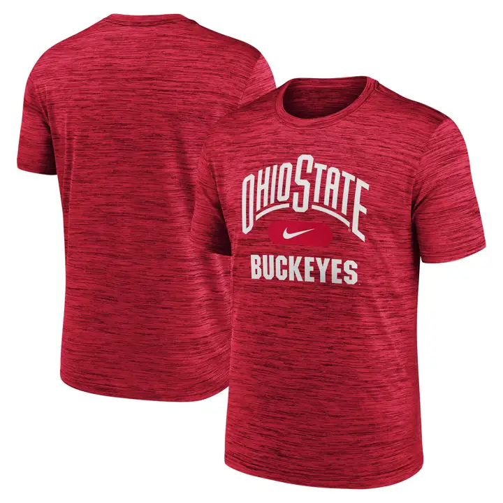 T-SHIRT VELOCITY Ohio State Buckeyes HO24 rouge