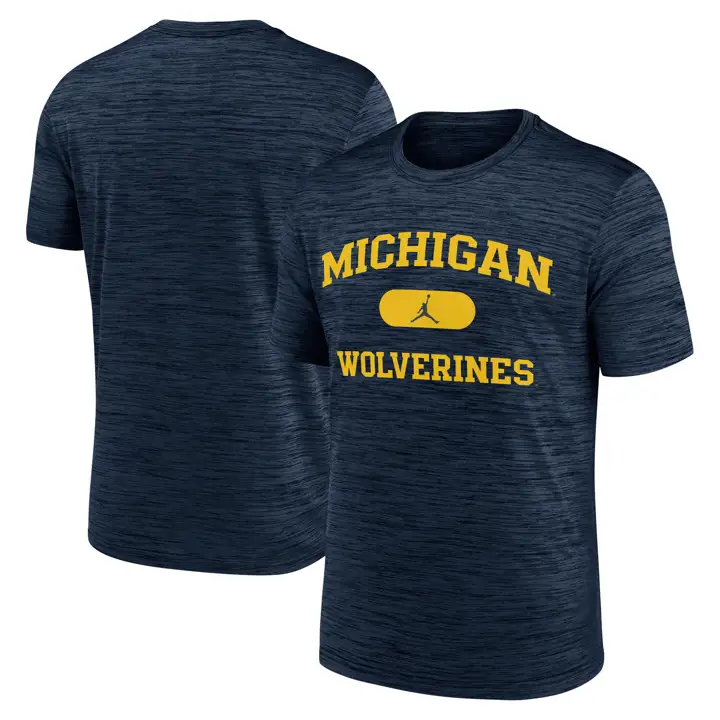 T-SHIRT VELOCITY Wolverines du Michigan HO24 marine