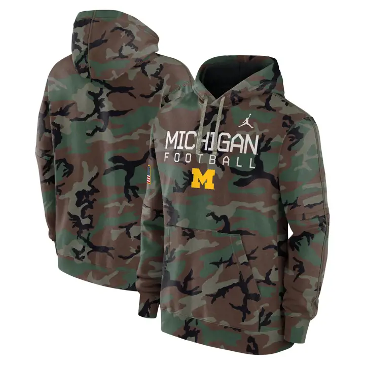 Michigan Wolverines NCAA sweat à capuche camouflage pour l'appréciation militaire
