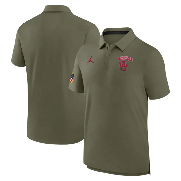 Polo vert Oklahoma Sooners NCAA Military Appreciation