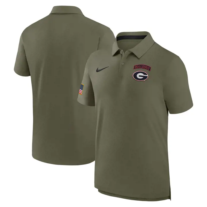 Polo d'appréciation militaire NCAA des Georgia Bulldogs, vert