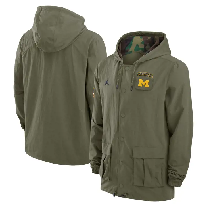 Veste militaire Michigan Wolverines NCAA verte