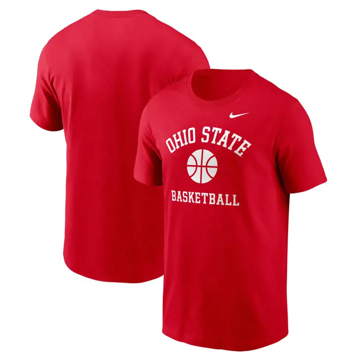 T-shirt icône de basketball des Buckeyes d'Ohio State NCAA, rouge