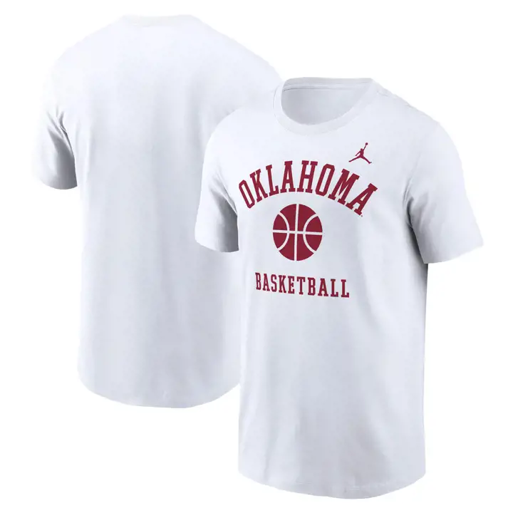 T-shirt blanc icône de basket-ball NCAA Oklahoma Sooners