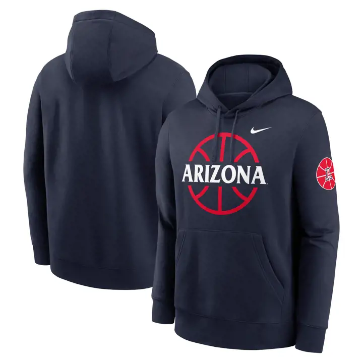 Arizona Wildcats NCAA Club Fleece Basketball Hoodie Bleu Marine
