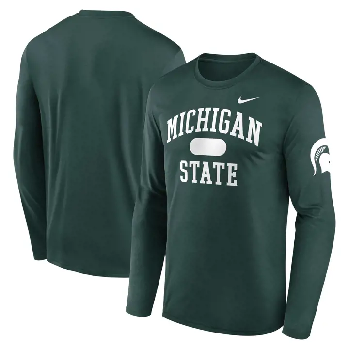 T-shirt à manches longues Michigan State Spartans NCAA Legend vert