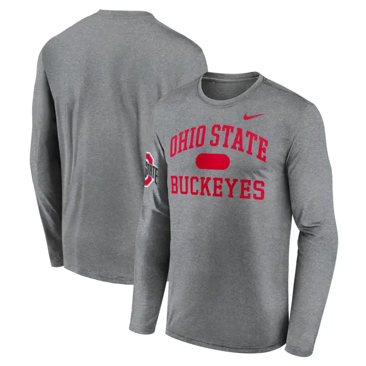 T-shirt manches longues gris Ohio State Buckeyes NCAA Legend