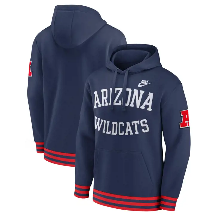 Sweat à capuche rétro NCAA Arizona Wildcats bleu marine