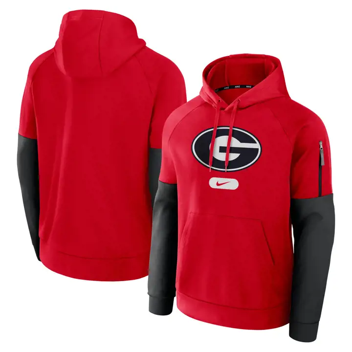 Sweat à capuche fitness NCAA Georgia Bulldogs rouge