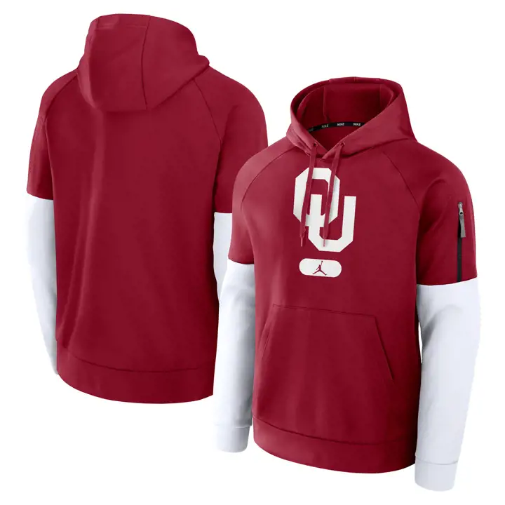 Oklahoma Sooners NCAA Sweat à capuche de sport crim