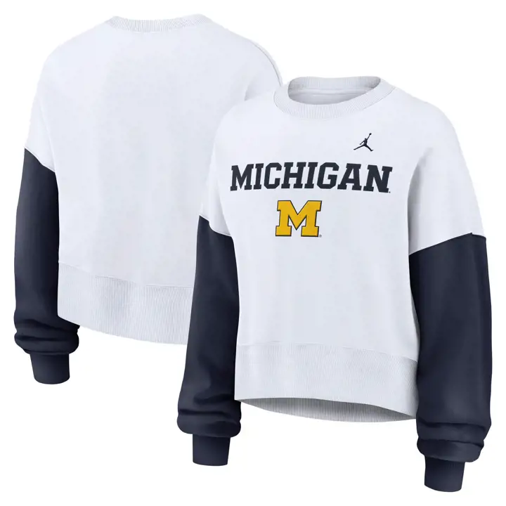 Michigan Wolverines NCAA Crew Femme blanc