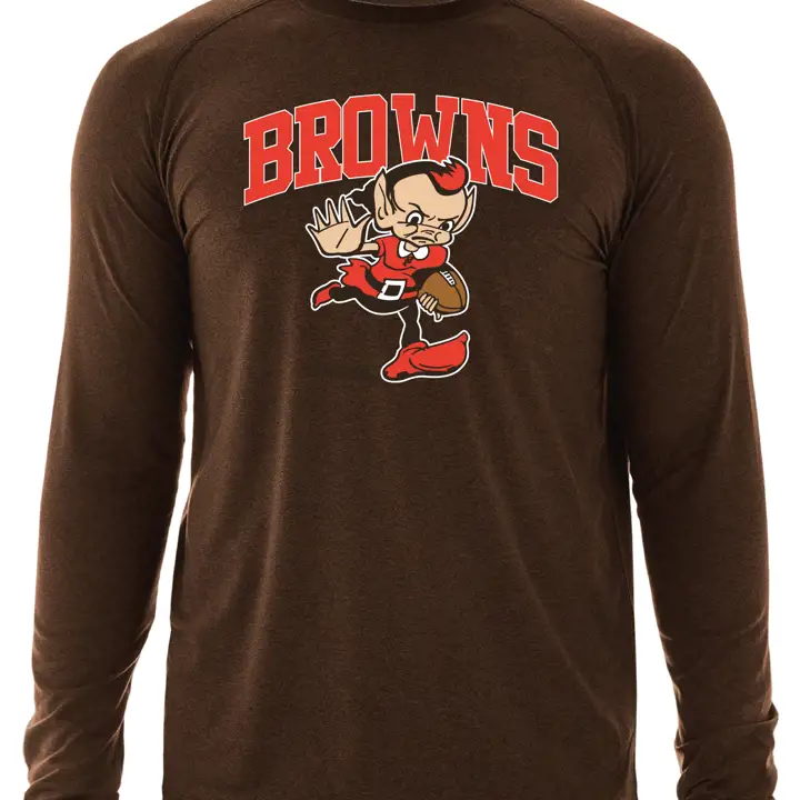CLEVELAND BROWNS NFL BROWNIE T-SHIRT MANCHES LONGUES MARRON