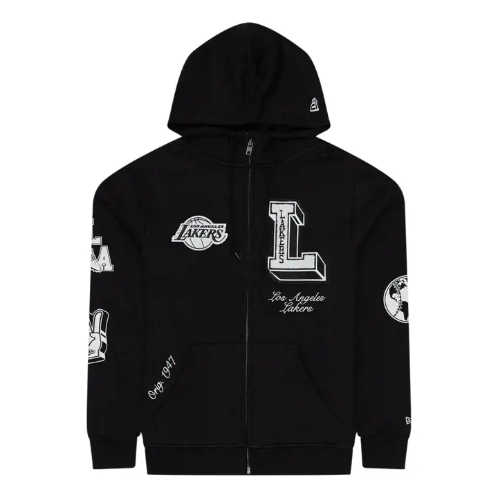 Sweat à capuche Ivy Sport NBA des Lakers de Los Angeles NOIR
