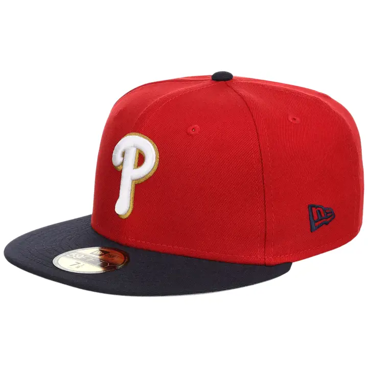 Casquette 59FIFTY école privée MLB des Phillies de Philadelphie ROUGE/Marine/GR
