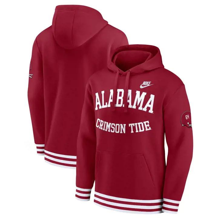 Sweat à capuche rétro NCAA Alabama Crimson Tide