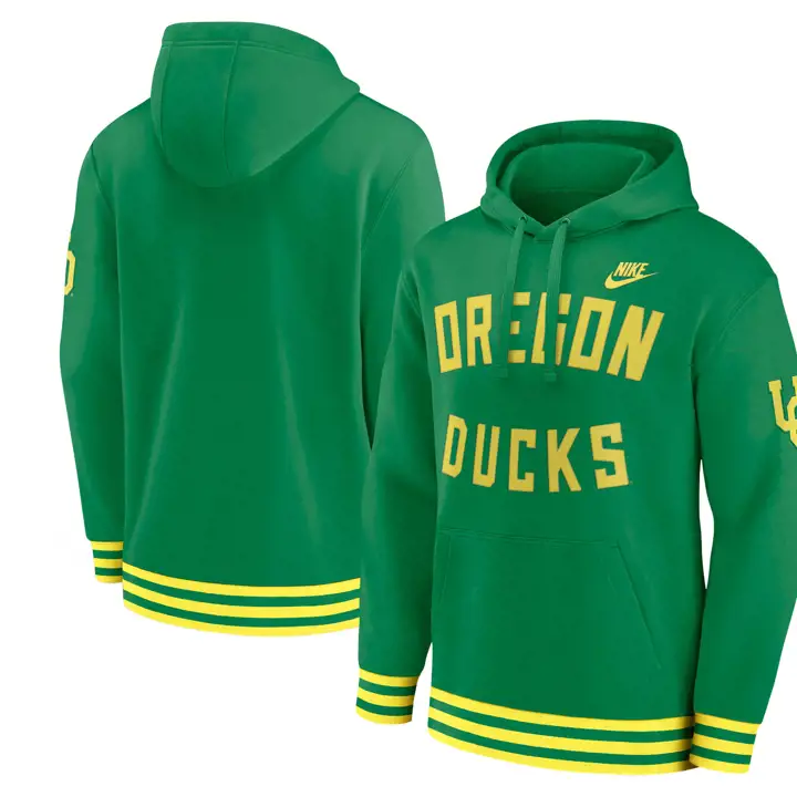 Sweat à capuche rétro Oregon Ducks NCAA vert