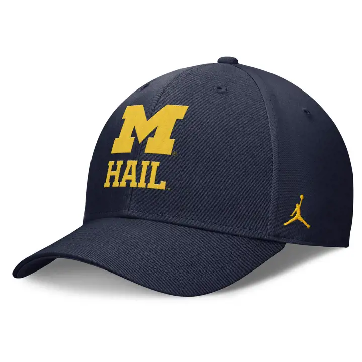 Michigan Wolverines NCAA Logo Structuré WM Ajustable Marine