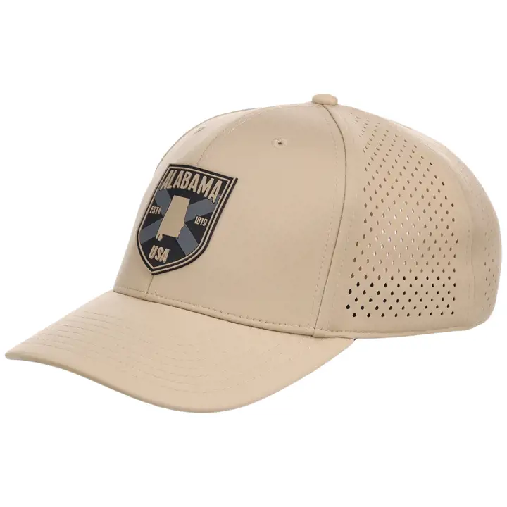Casquette perforée avec patch drapeau de l'Alabama KHA
