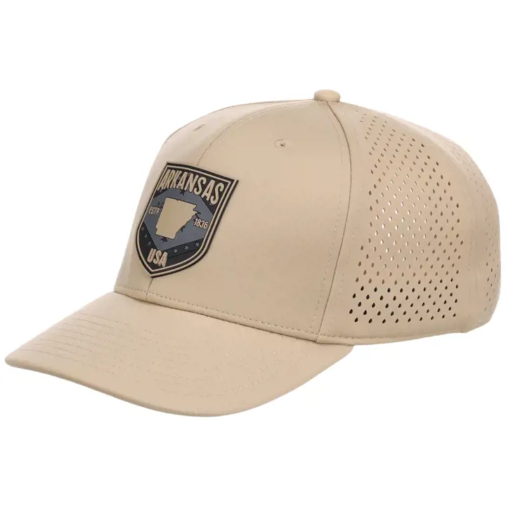 Casquette performante avec écusson drapeau Arkansas Kaki