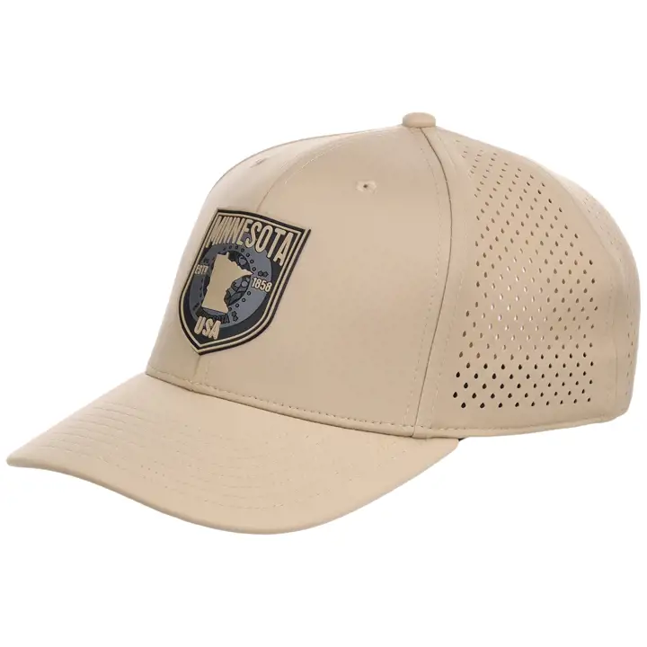 Casquette performante avec écusson drapeau Minnesota Kaki