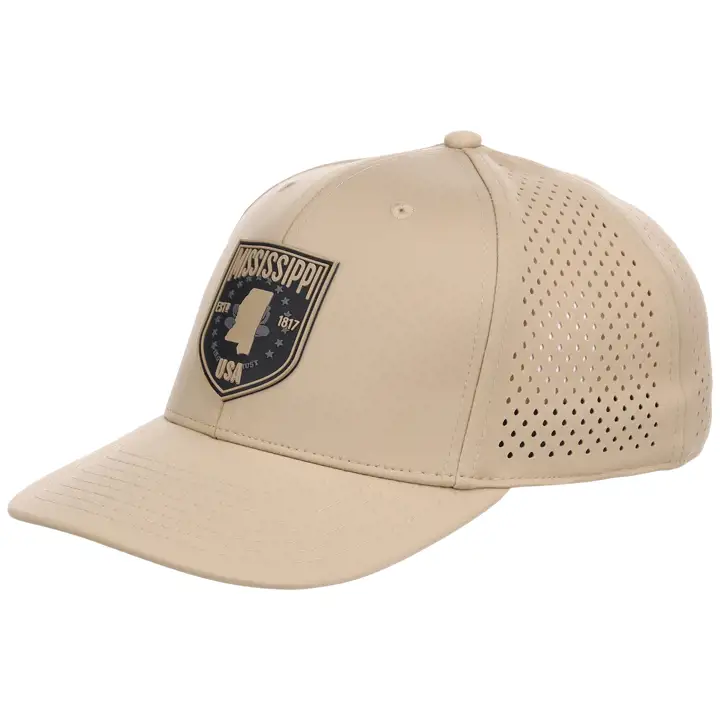 Casquette Performance avec Patch Drapeau Mississippi KHA