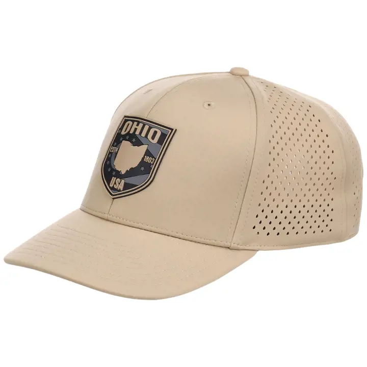 Casquette perforée drapeau Ohio KAKI