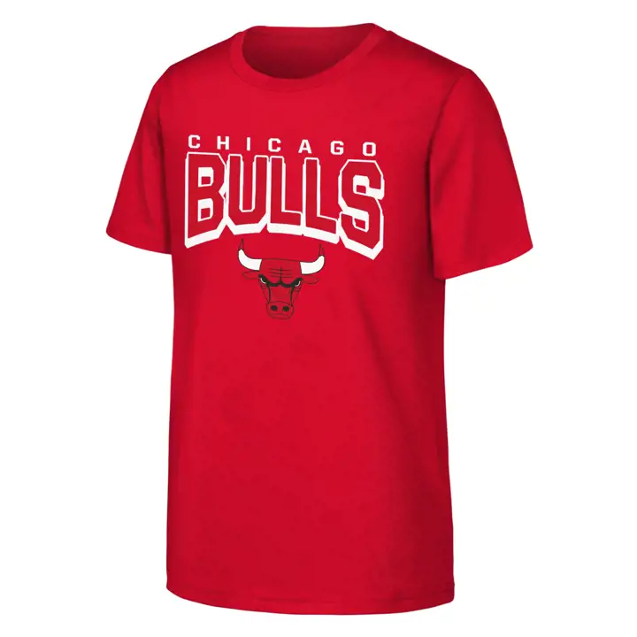 T-shirt CHICAGO BULLS NBA pour jeune On The Block 24 rouge